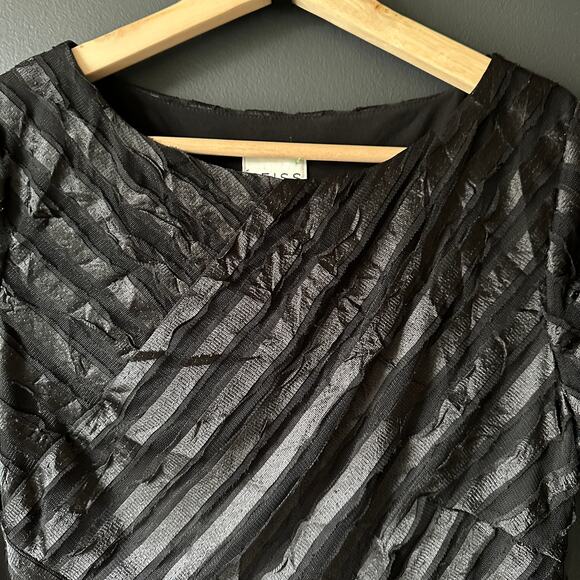 REISS Rebecca Bodycon Textured Dress in Black Size 4 - Picture 7 of 12